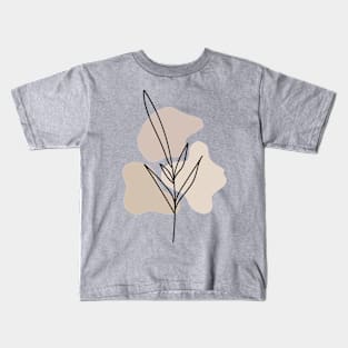 Modern Minimalist Simple Abstract Pastel Pink Flower Art Kids T-Shirt